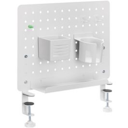 LogiLink Organiseur de bureau avec panneau perforé, blanc