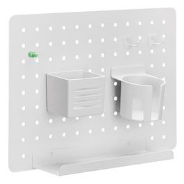 LogiLink Organiseur de bureau avec panneau perforé, blanc