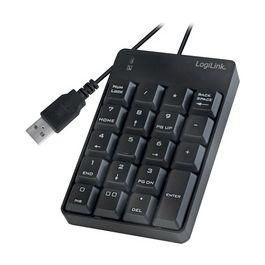 LogiLink Pavé numérique USB, avec câble, 19 touches, noir