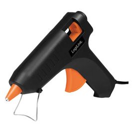 LogiLink Pistolet à colle, 20 watts, noir/orange