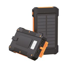 LogiLink Powerbank solaire, 6.000 mAh, noir/orange
