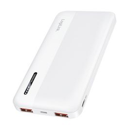 LogiLink Powerbank, 10.000 mAh, 2x USB-A, 2x USB-C, blanc