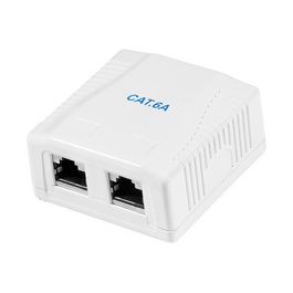 LogiLink Prise RJ45 cat. 6A avec boîtier en saillie, 1x RJ45