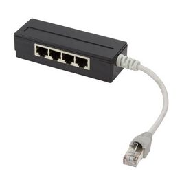 LogiLink Répartiteur RJ45, 4 ports, couleur: noir, blindé