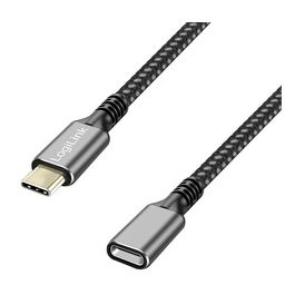 LogiLink Rallonge USB 3.2 Gen1, boîtier alu, 2 m, noir/gris