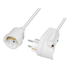 LogiLink Rallonge électrique avec prise de terre, 3 m, blanc