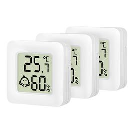 LogiLink Set d'hygro-thermomètres, 3 pièces, blanc