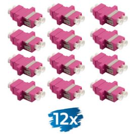 LogiLink Set de coupleurs fibre optique 2x LC-Duplex, violet