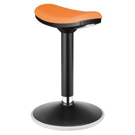 LogiLink Sitz-Steh-Hocker, höhenverstellbar, schwarz/orange