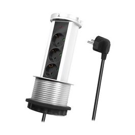 LogiLink Steckdoseneinheit Pop-Up, 3-fach, Schutzkontakt