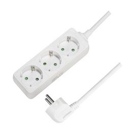 LogiLink Steckdosenleiste, 3-fach, ohne Schalter, weiß