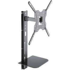 LogiLink Support mural pour TV Full Motion avec étagère,