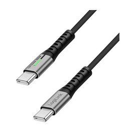 LogiLink USB 2.0 Kabel mit LED, USB-C - USB-C Stecker, 2,0 m