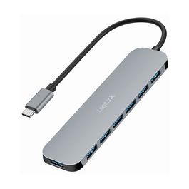 LogiLink Hub USB 3.2 Gen1, 7 ports, boîtier aluminium, gris