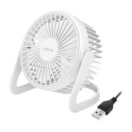 LogiLink Ventilateur de bureau USB, 30 dB, blanc