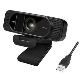 LogiLink Webcam USB Full HD avec micro double, noir