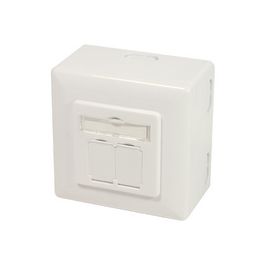 Logilink Boîte encastrée en saillie cat.6A, blanc pur