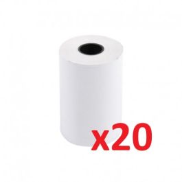 Bobines thermiques pour terminal carte bancaire PK20-57-40-12 Sans BPA - Lot de 20 (57 mm x 40 mm x 12 mm)