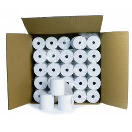 Lot de 50 bobines thermiques pour caisse enregistreuse - Sans BPA - 80 mm x 80 mm x 12 mm - 75 mètres