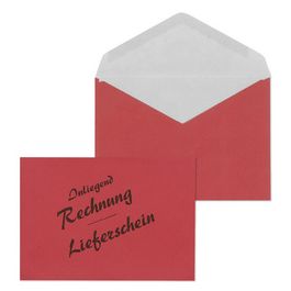 MAILmedia Briefumschlag DL "Lieferschein/Rechnung", rot
