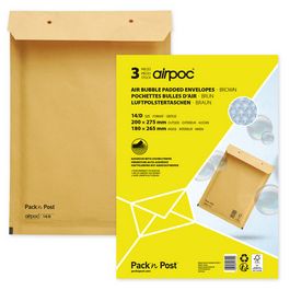 MAILmedia Pochettes d'expédition matelassées, typ G17, brun
