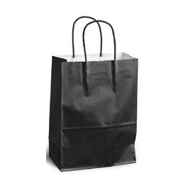 MAILmedia Sac en papier avec cordelette, 15,7 litres, noir
