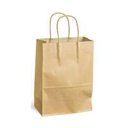 MAILmedia Sac en papier avec cordelette, 3,5 litres, marron