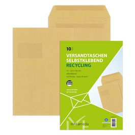 MAILmedia Versandtasche Natron braun, C4, mit Fenster