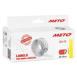 METO Étiquette pour étiqueteuse de prix, 26 x 12 mm, rouge