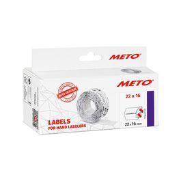 METO Étiquette pré-imprimée pour étiqueteuse, 22 x 16 mm