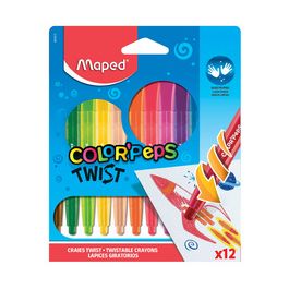 Maped Crayon de cire COLOR'PEPS TWIST, 12 en blister
