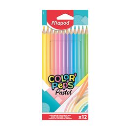 Maped Crayon de couleur COLOR'PEPS Pastel, étui carton de 12