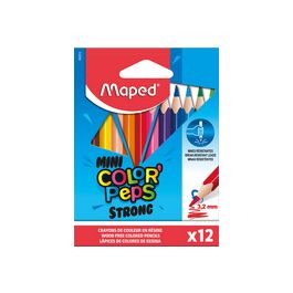 Maped Crayon de couleur COLOR'PEPS STRONG MINI, étui de 12