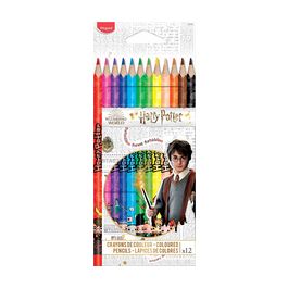 Maped Crayon de couleur triangulaire HARRY POTTER,étui de 12