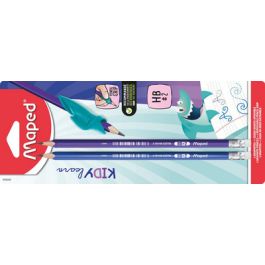Maped Crayon de papier, avec gomme, HB, blister de 2