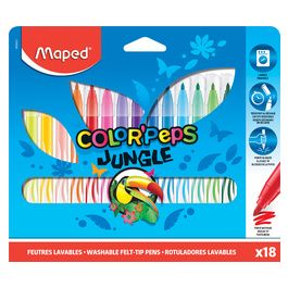 Maped Feutre COLOR'PEPS Jungle, étui en carton de 18