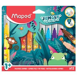 Maped Feutre JUNGLE fever JUMBO, étui en carton de 12