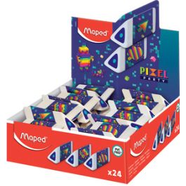 Maped Gomme en plastique Pyramide PIXEL PARTY, présentoir x24
