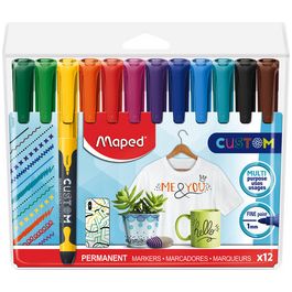 Maped Marqueur permanent CUSTOM, étui de 12