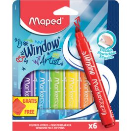 Maped Marqueur pour vitre MARKER'PEPS Window, étui de 6