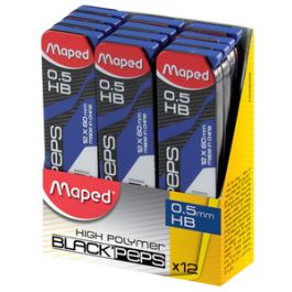 Maped Mines pour porte-mines BLACK'PEPS, 0,7 mm, présentoir x12