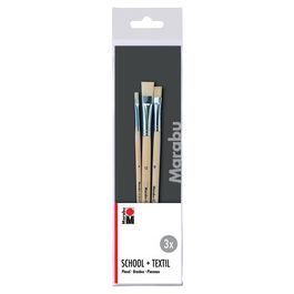 Marabu Set de pinceaux School + Textil, 3 pièces