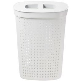 NHG Panier à linge SEOUL, 60,8 litres, ovale, blanc