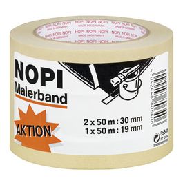 NOPI Ruban de masquage en papier crêpe, lot promo de 2,beige