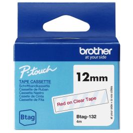 Ruban cassette d'origine BTAG132 Brother - rouge, transparent