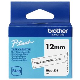 Ruban cassette d'origine BTAG231 Brother - noir, blanc