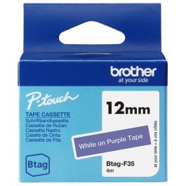 Ruban cassette d'origine BTAGF35 Brother - blanc, violet