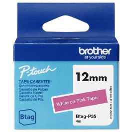 Ruban cassette d'origine BTAGP35 Brother - blanc, rose