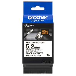 Gaines Thermorétractable d'origine HSE211E Brother - noire, blanche