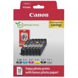 Cartouches d'origine 6117C004 / PGI-530/CLI531 Canon - multipack 6 couleurs : noire, cyan, magenta, jaune, grise